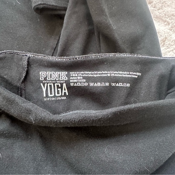 Victoria's Secret PINK | Black Mid-rise Fold Over Yoga Pants | Size Small - Picture 6 of 11